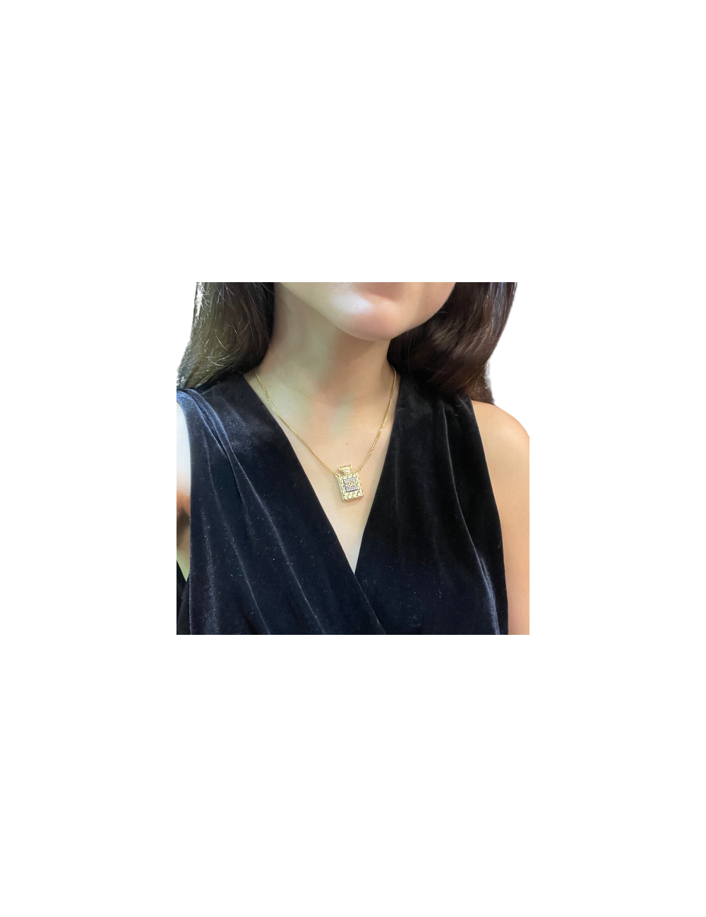 Collier bouteille CHANEL doré