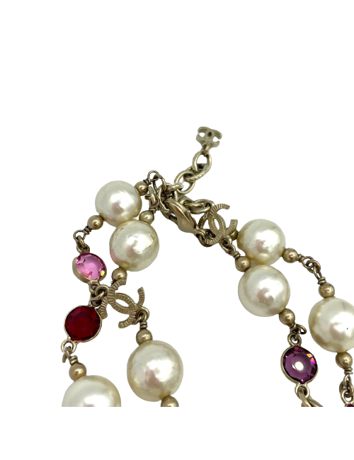 Sautoir CHANEL perles et cabochons