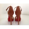 Sandales CHRISTIAN LOUBOUTIN T 38 cuir gold