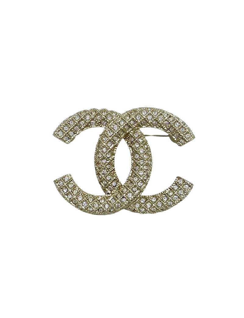 Broche CHANEL incrustation strass