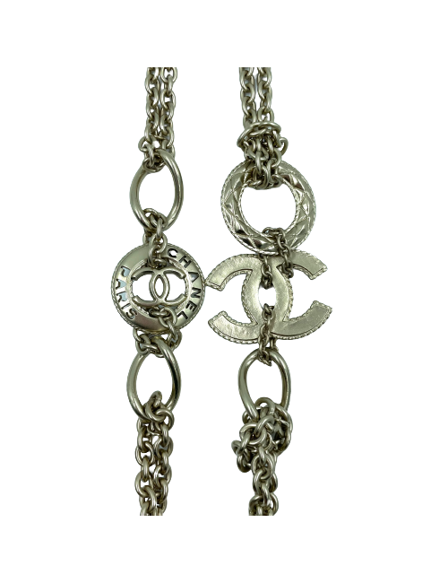 Sautoir CHANEL chaine or pâle