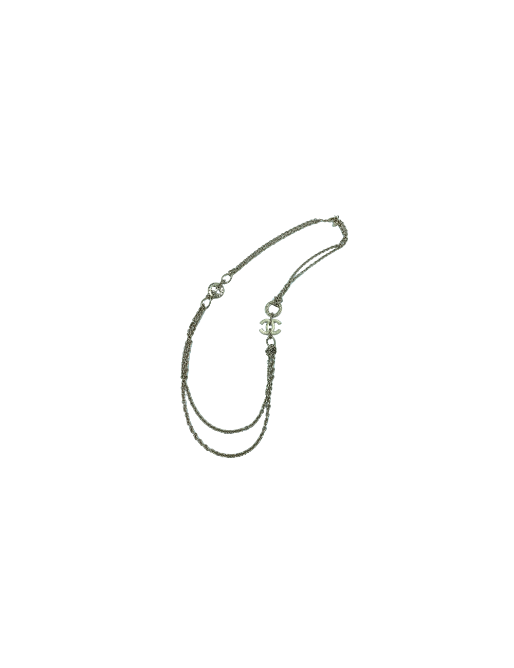 Sautoir CHANEL chaine or pâle