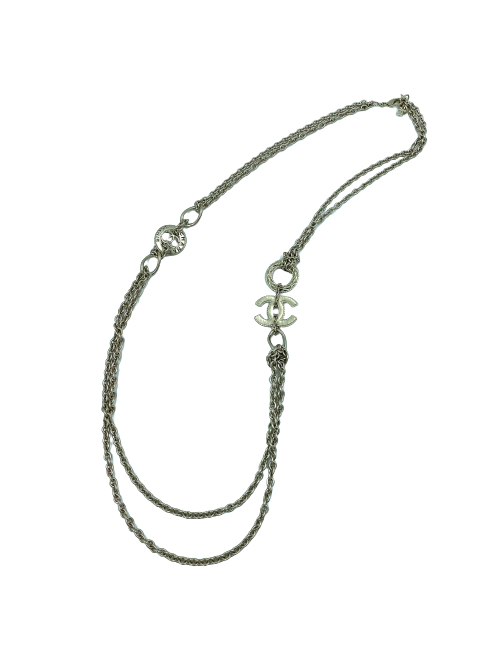 Sautoir CHANEL chaine or pâle