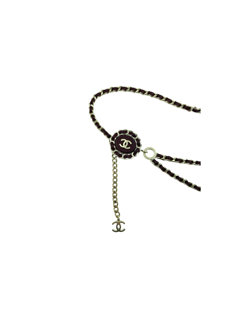 Ceinture CHANEL chaine et cuir