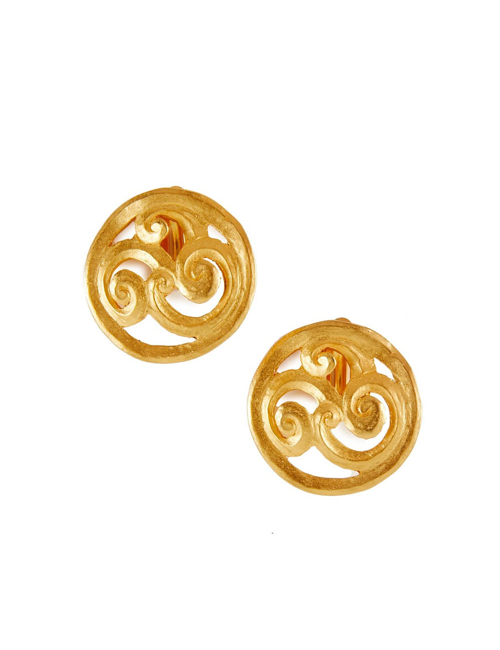 Clips d'oreille ANACONDA Vintage or mat