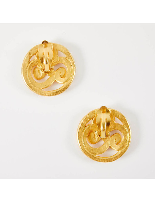 Clips d'oreille ANACONDA Vintage or mat