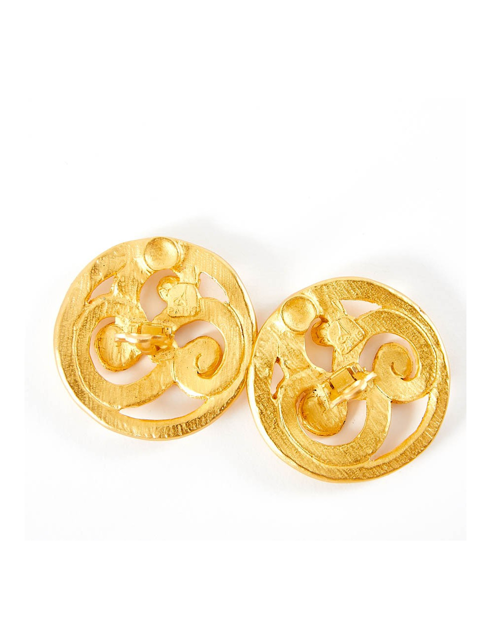 Clips d'oreille ANACONDA Vintage or mat