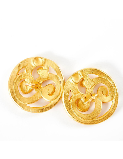 Clips d'oreille ANACONDA Vintage or mat