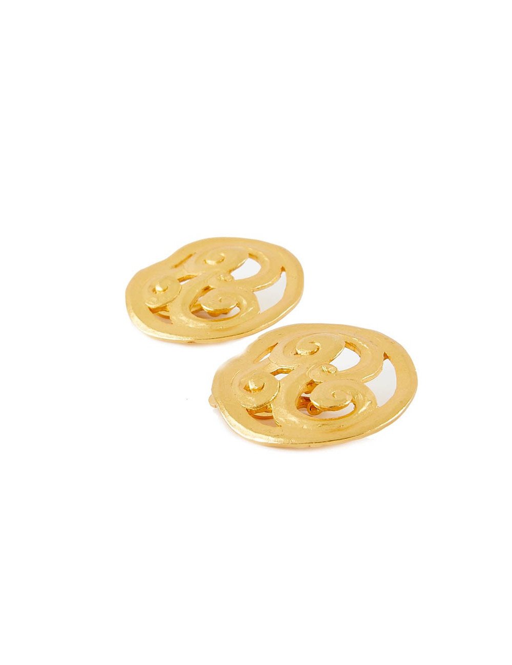 Clips d'oreille ANACONDA Vintage or mat