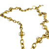 CHANEL long vintage necklace in golden metal and beads
