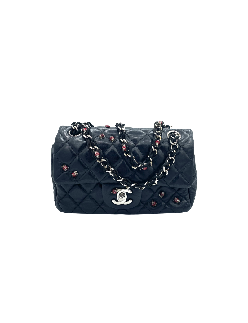CHANEL mini timeless cuir d'agneau noir