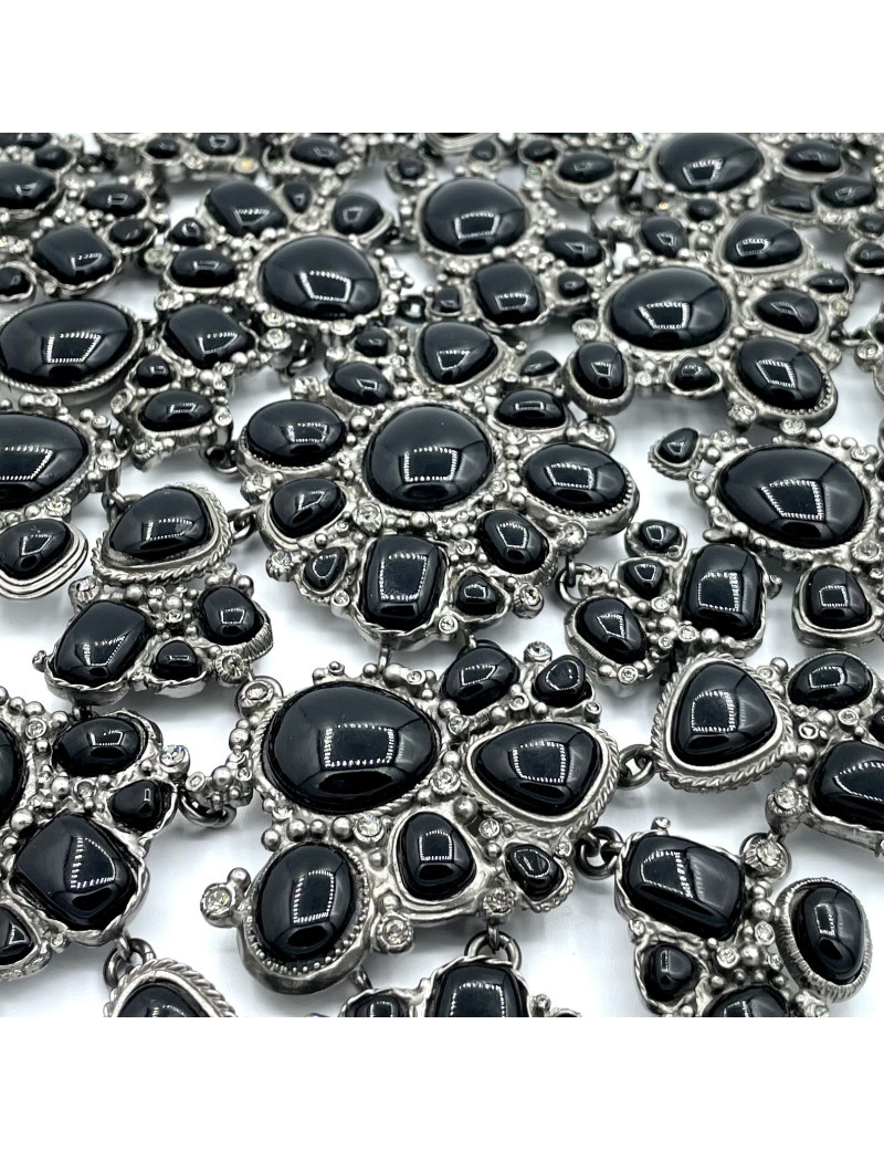 CHANEL Black Chestplate Necklace