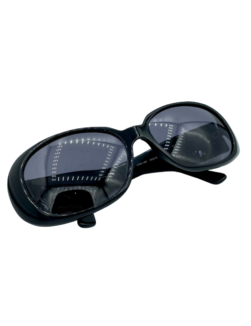 Lunettes de soleil Chanel noir à fleurs