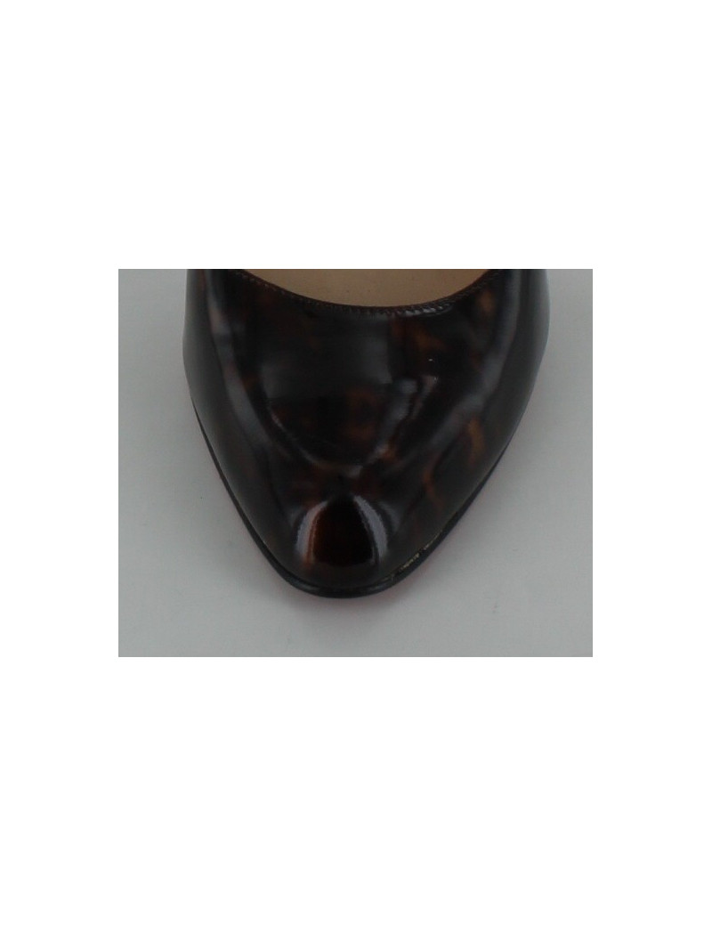 Escarpins CHRISTIAN LOUBOUTIN en cuir verni façon écaille de tortue