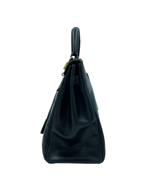 Kelly 32 HERMES box noir Vintage 