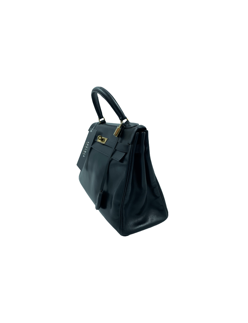 Kelly 32 HERMES box noir Vintage 