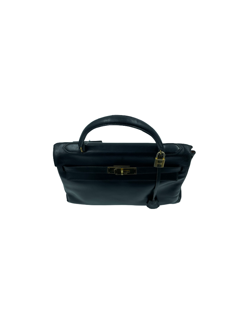 Kelly 32 HERMES box noir Vintage 