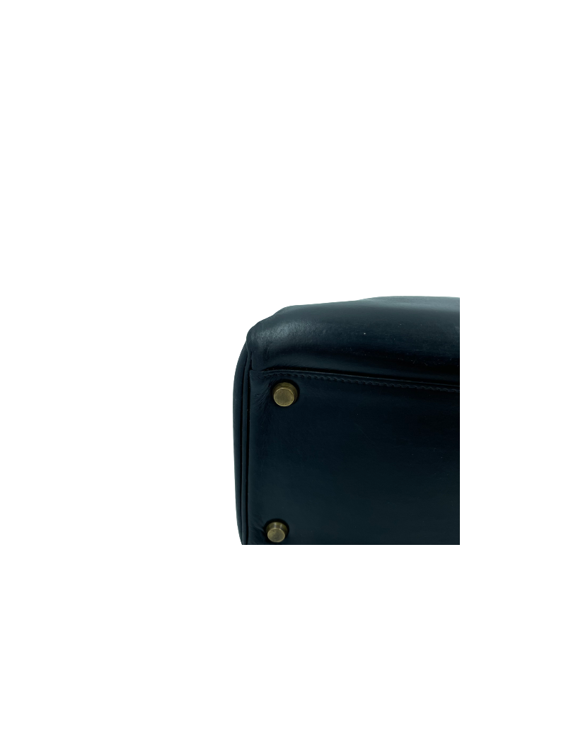 Kelly 32 HERMES box noir Vintage 