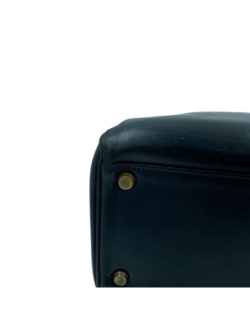 Kelly 32 HERMES box noir Vintage 