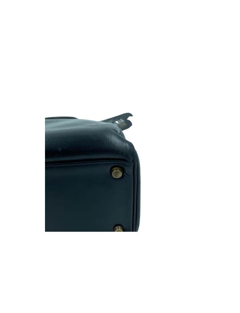 Kelly 32 HERMES box noir Vintage 