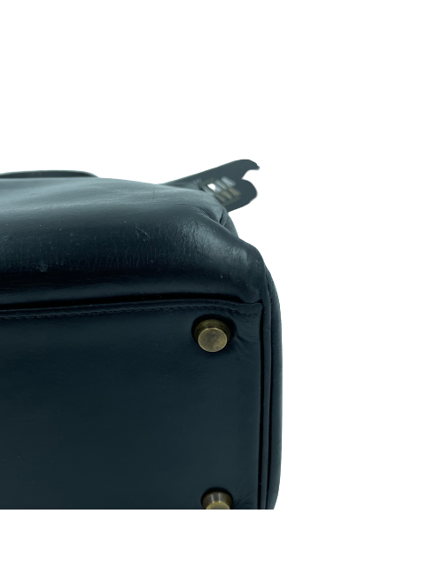 Kelly 32 HERMES box noir Vintage 