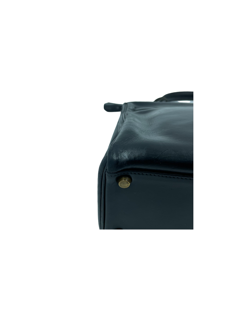 Kelly 32 HERMES box noir Vintage 
