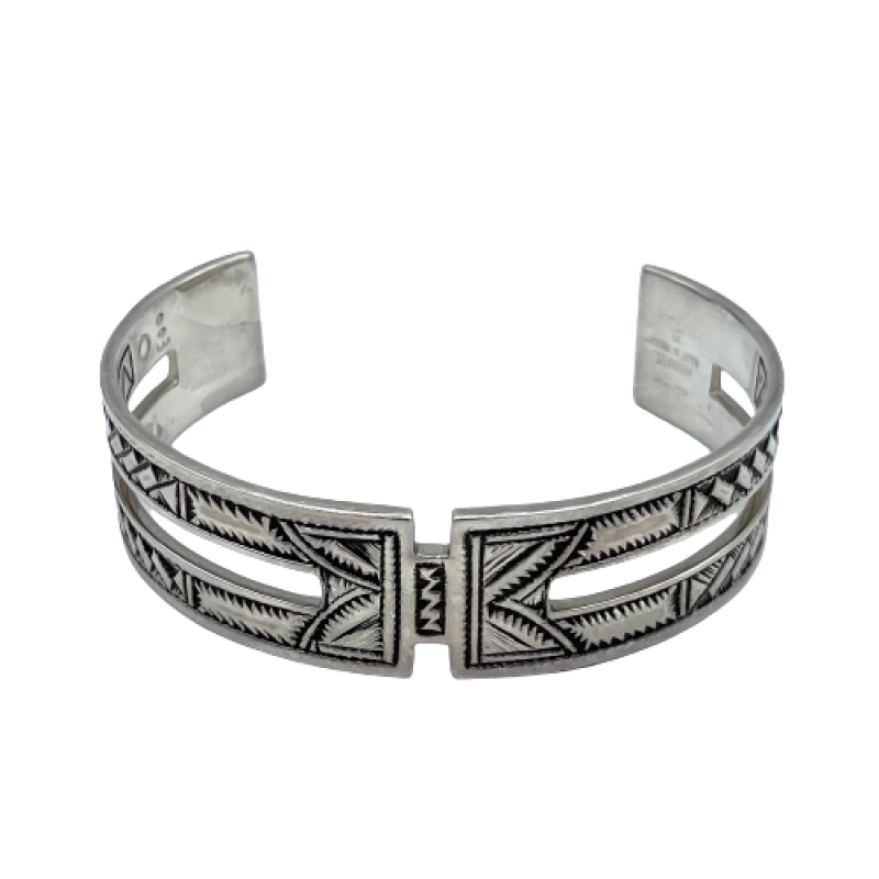 Bracelet HERMES argent massif Touareg