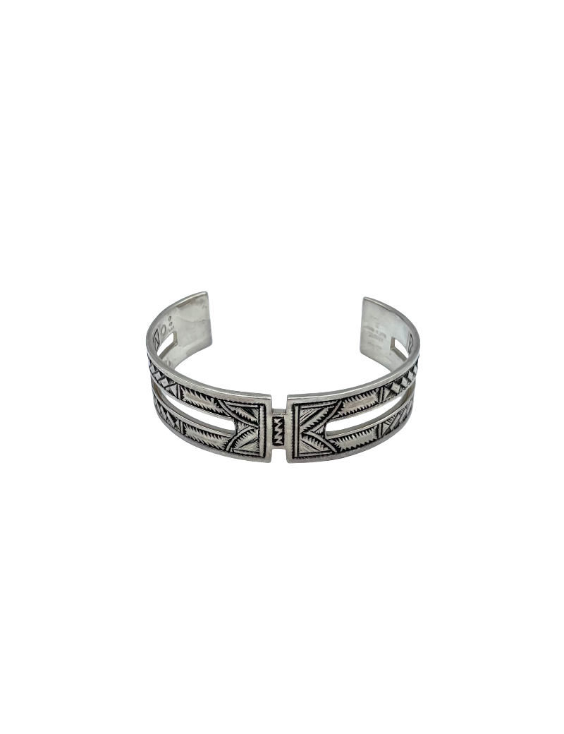 Bracelet HERMES argent massif Touareg