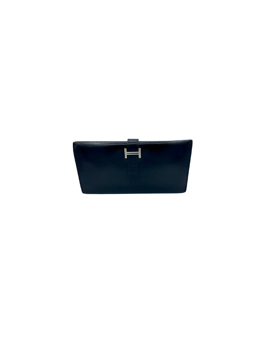 Portefeuille HERMES  cuir box noir