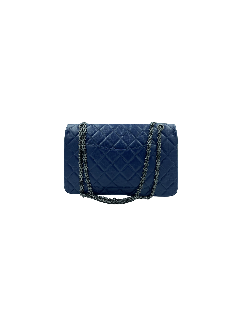 2.55 Bleu CHANEL cuir froisé
