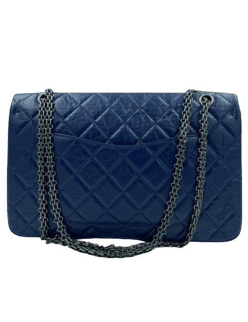 2.55 Bleu CHANEL cuir froisé