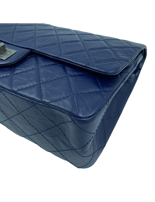 2.55 Bleu CHANEL cuir froisé