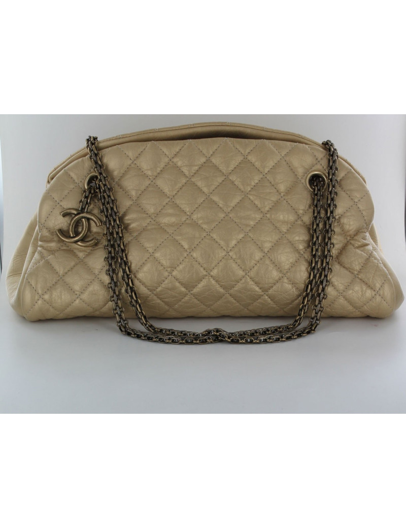 sac CHANEL cuir doré