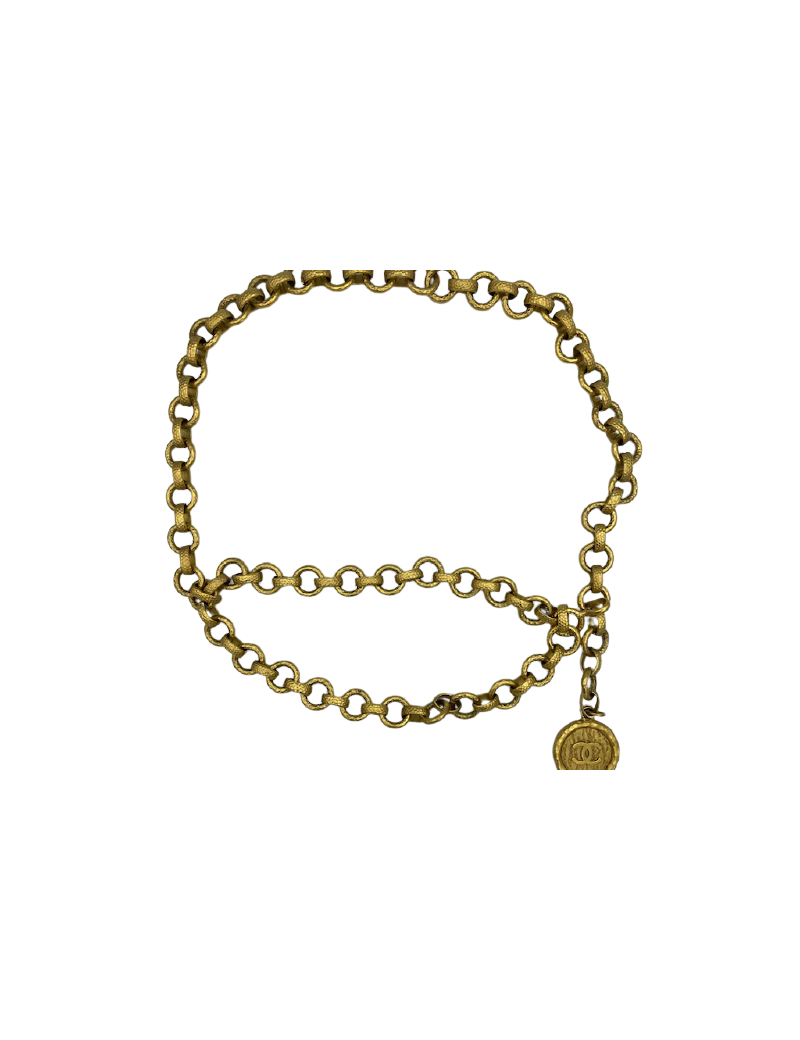 Ceinture vintage CHANEL en métal doré
