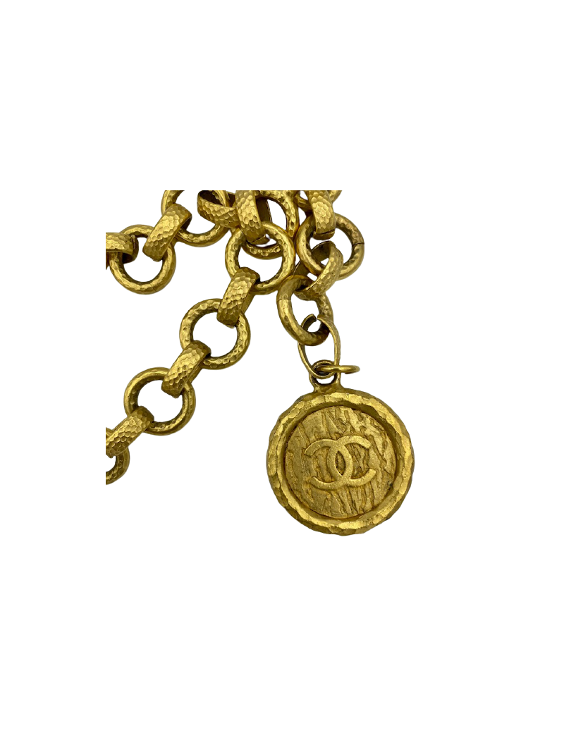 Ceinture vintage CHANEL en métal doré