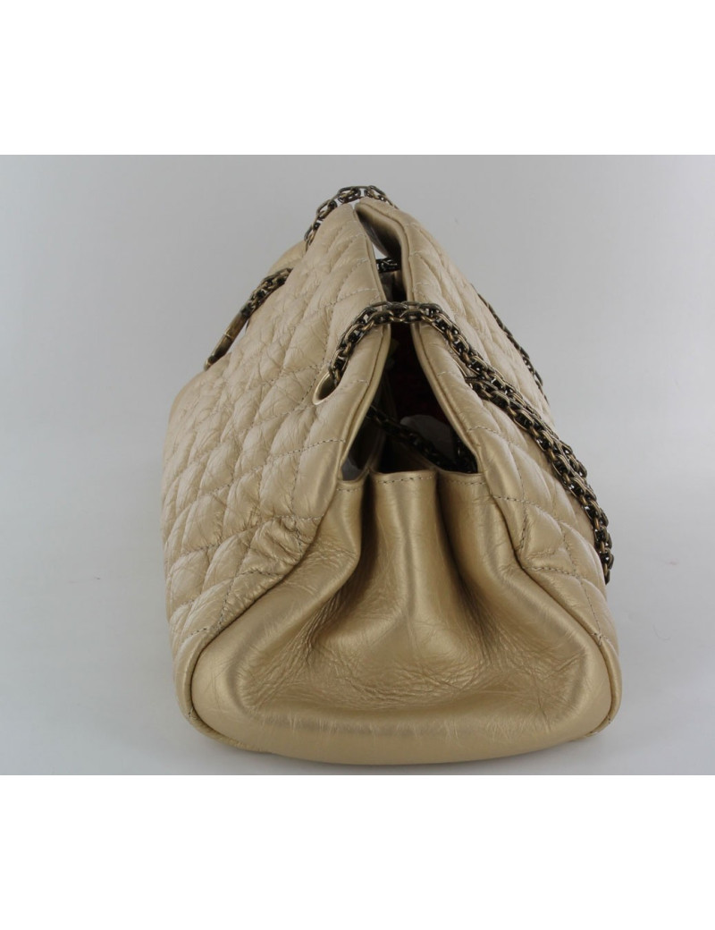 sac CHANEL cuir or