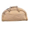 CHANEL Bowling Bag in Iridescent Beige Lambskin Leather