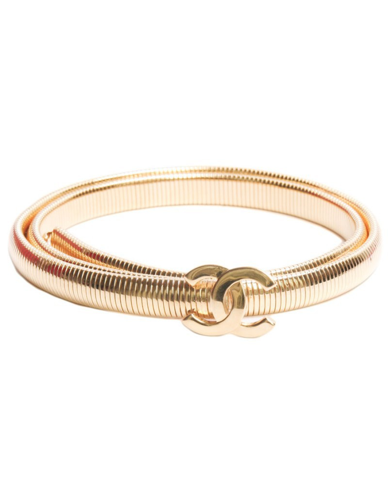 CHANEL ceinture T 70 serpent doré