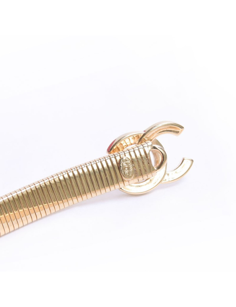 Ceinture T 85 CHANEL serpent doré