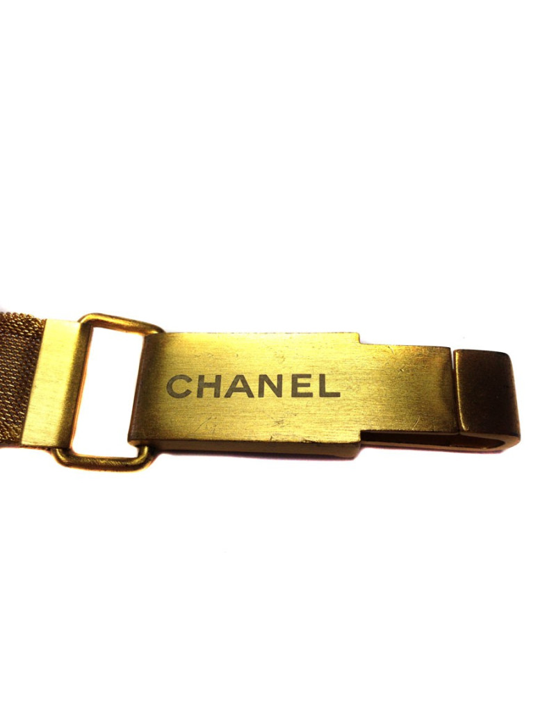 CHANEL Golden mesh chain belt size 80