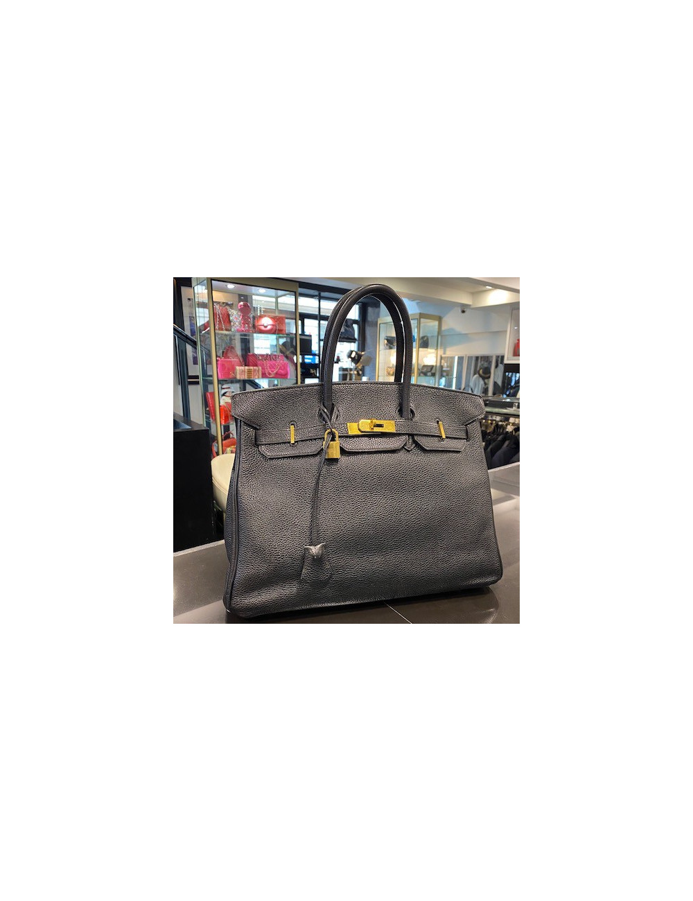 Birkin 35 HERMES veau Fjord noir