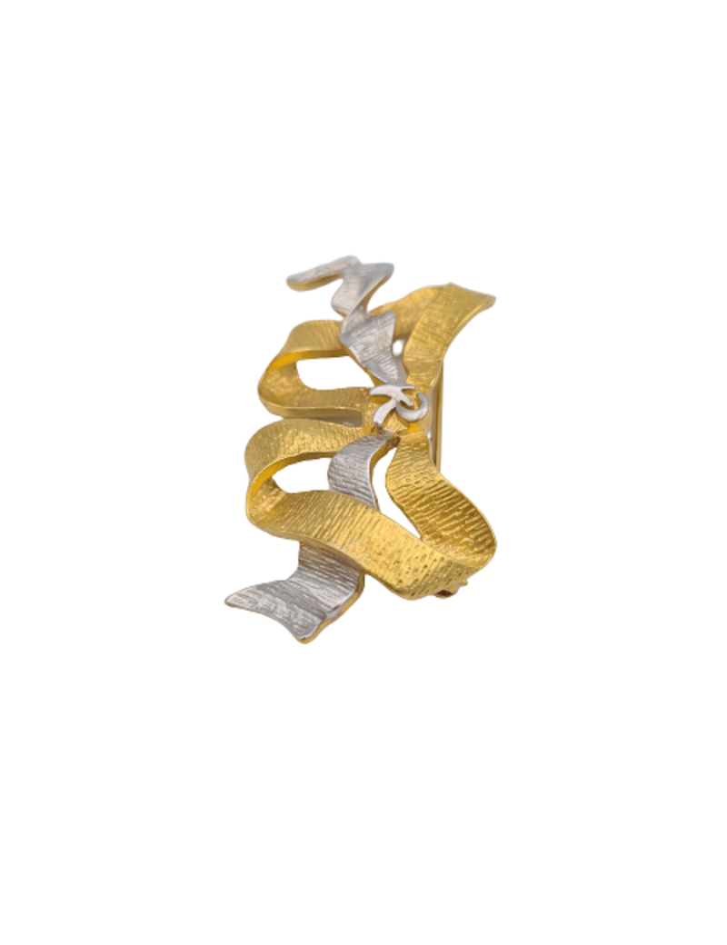 Broche NINA RICCI noeud doré