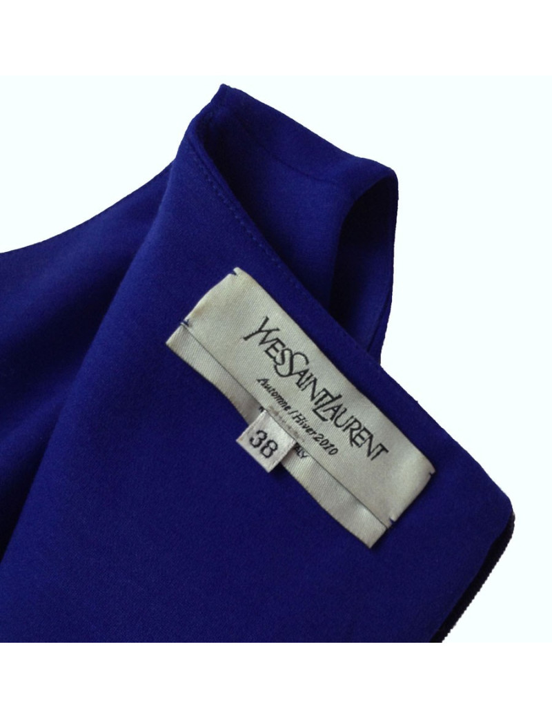 Robe YVES SAINT LAURENT bleu électrique