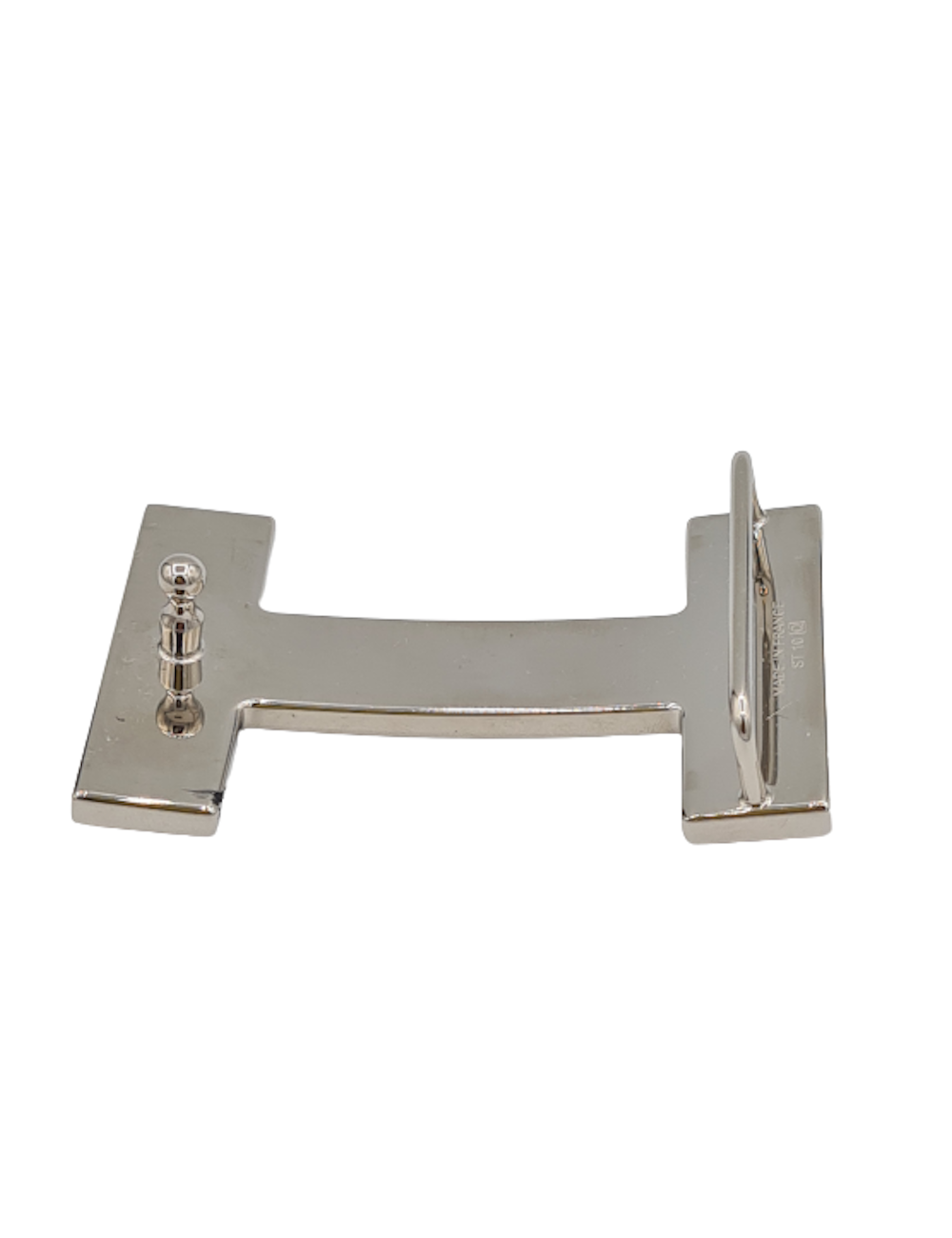 Boucle H émaillée HERMES orange