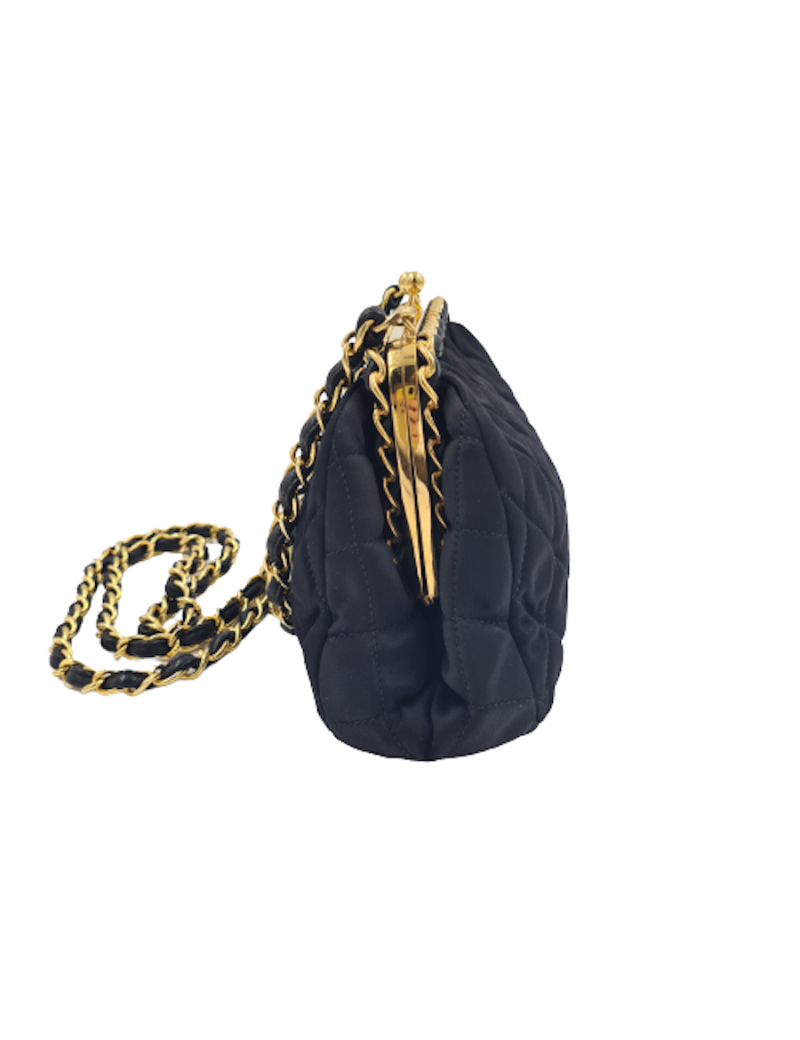 Sac du soir CHANEL satin noir