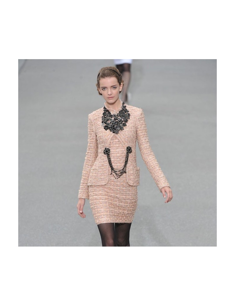 CHANEL Black Chestplate Necklace