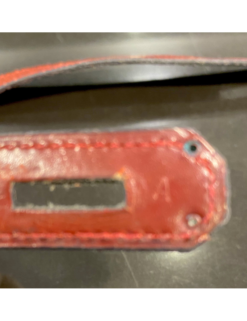 Kelly 32 HERMES box rouge H vintage