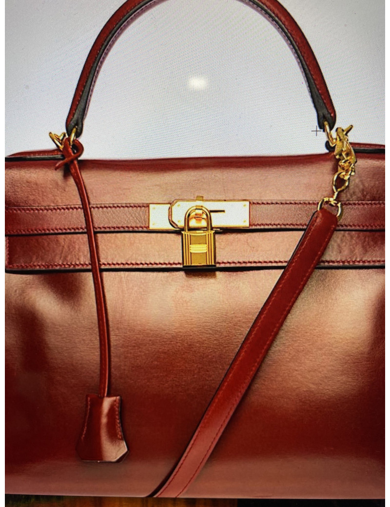 Kelly 32 HERMES box rouge H Vintage