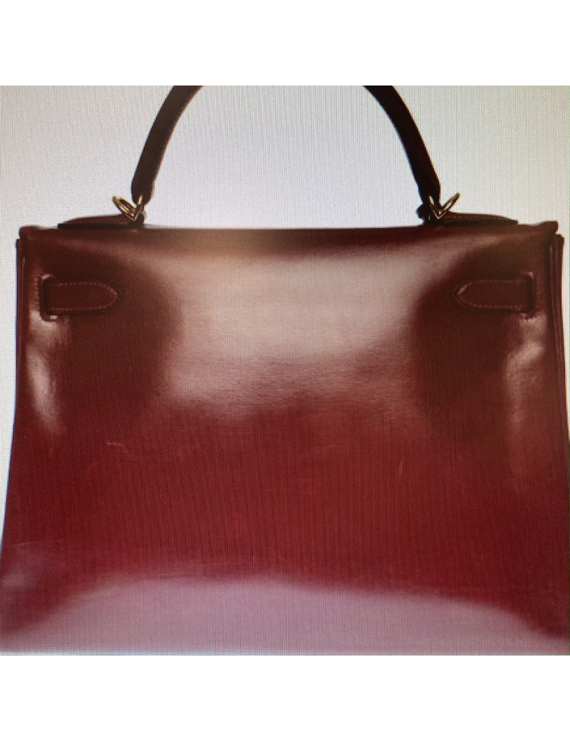 Kelly 32 HERMES box rouge H Vintage