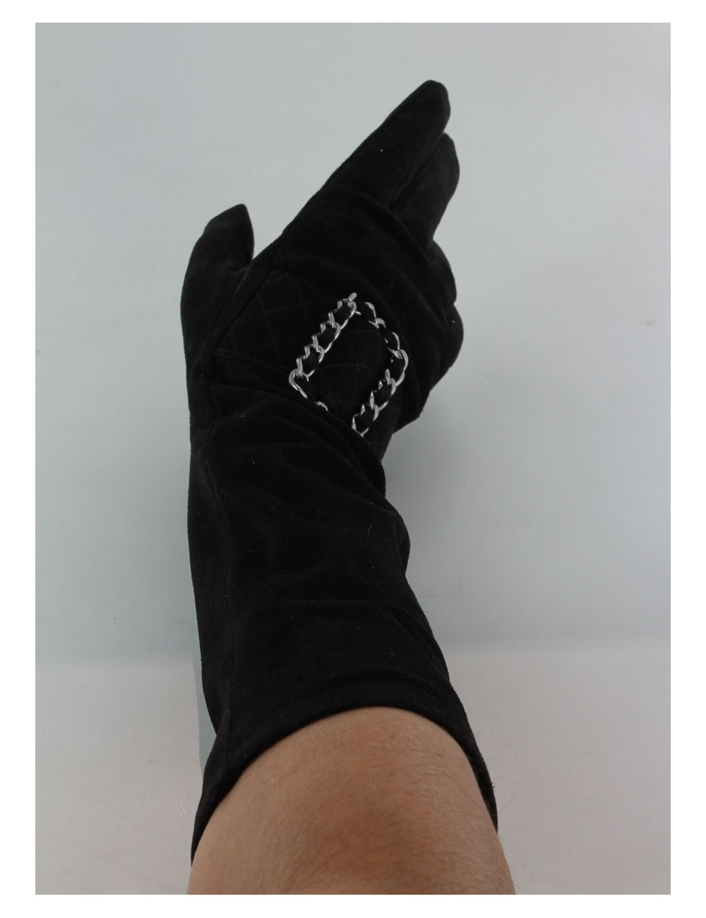 gants CHANEL mi-longs noirs  T7